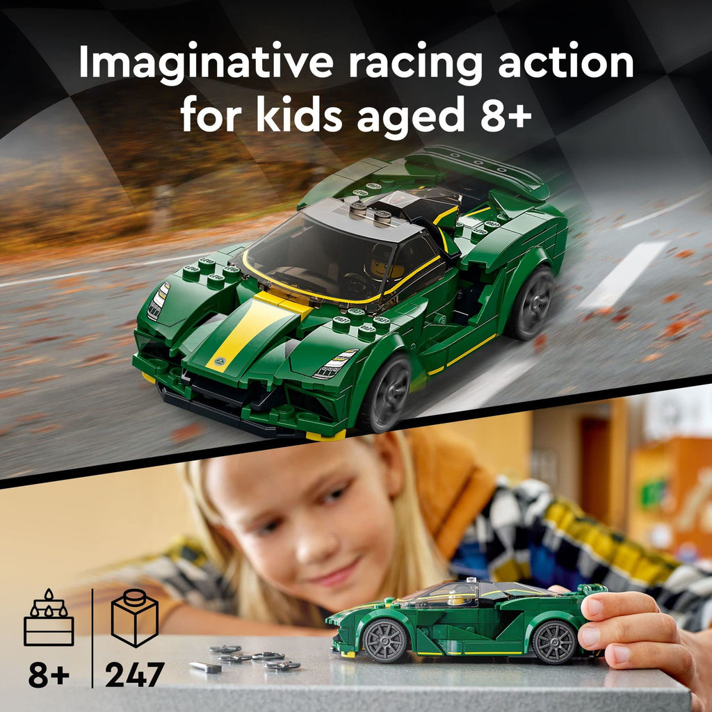 Race Car Toy Model with Racing Driver Minifigure F308