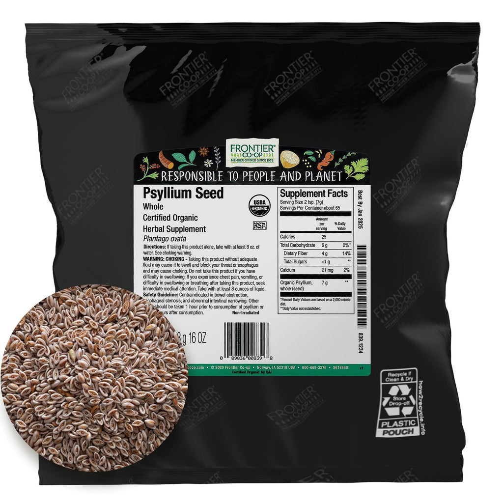 Organic Whole Psyllium Seed 1lb C137
