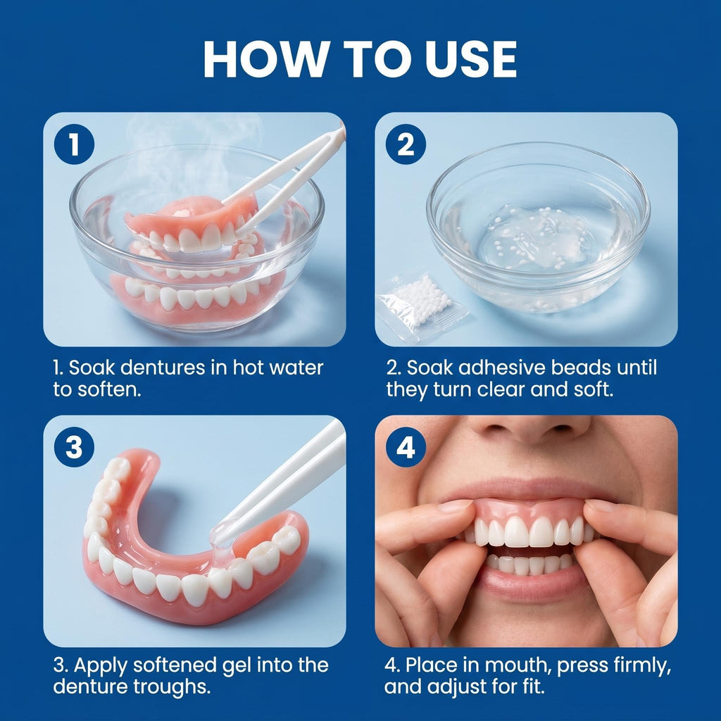 Moldable False Teeth Temporary Denture Set B227