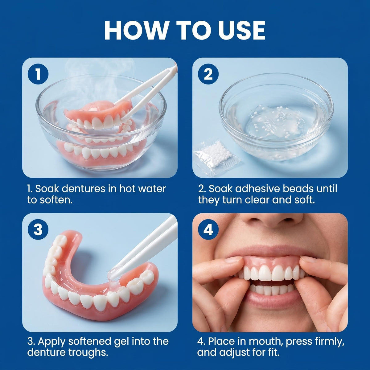 Moldable False Teeth Temporary Denture Set B227