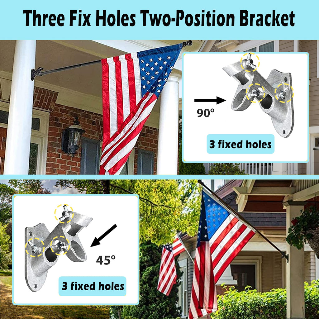 6FT Tangle Free Spinning Metal Flag Pole Kit with 3x5 Flag A845753