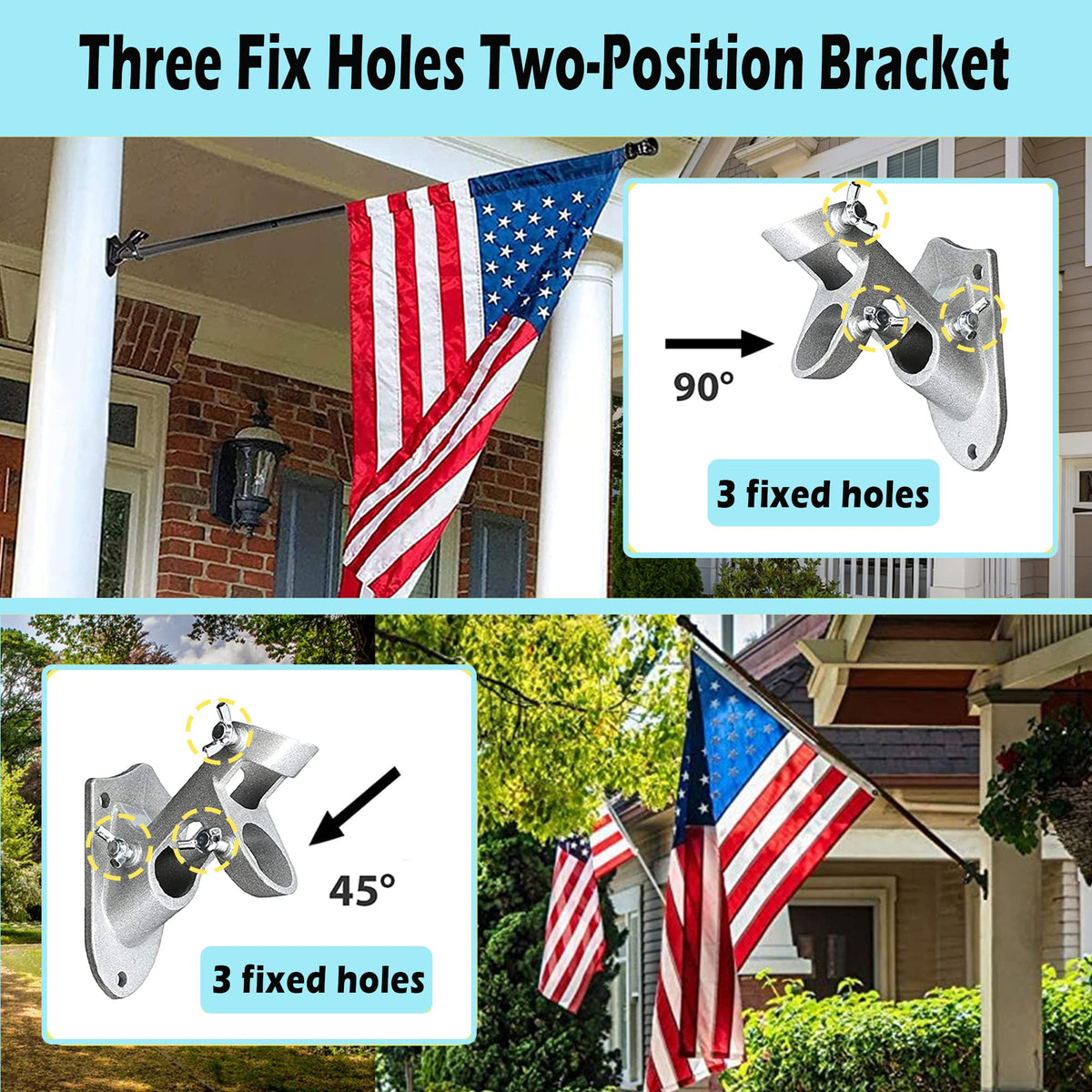 6FT Tangle Free Spinning Metal Flag Pole Kit with 3x5 Flag A845753