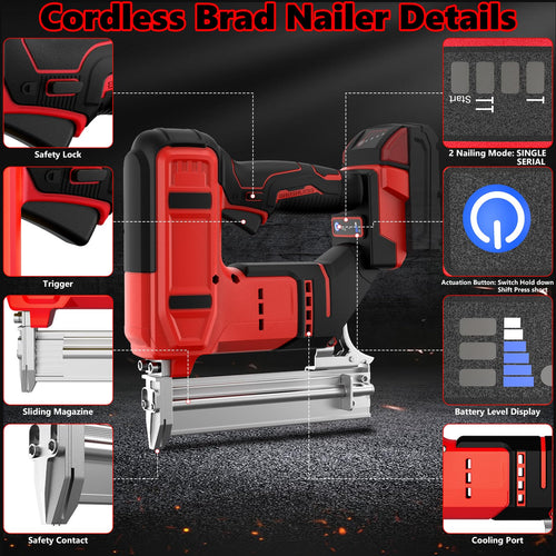 18 Gauge Cordless Brad Nailer & Staple Gun W73181