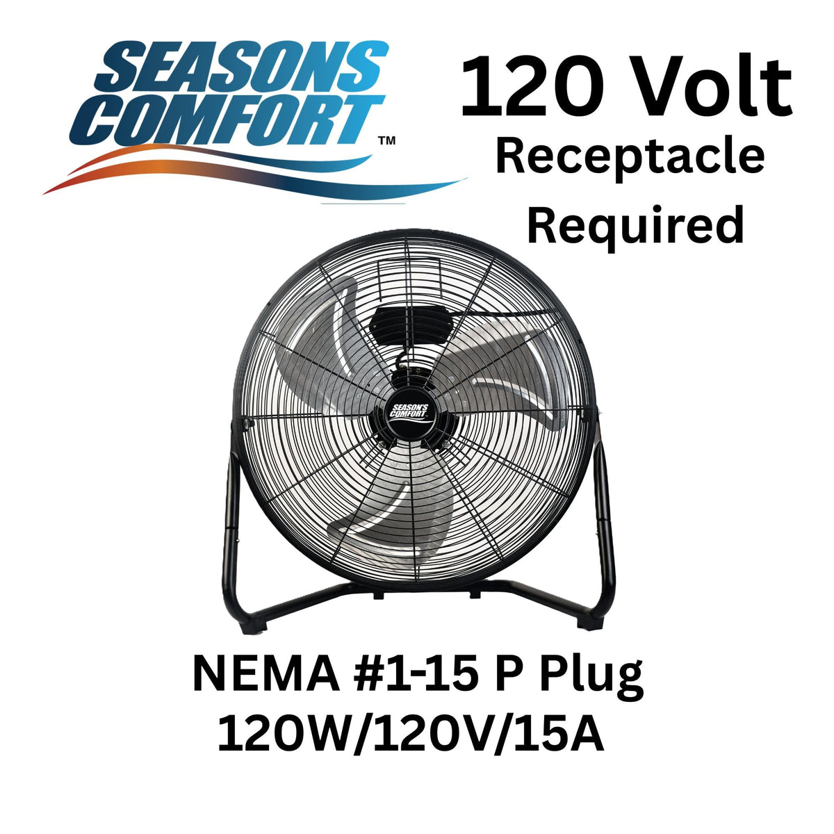 20 Inch 3 Speed Black High Velocity Fan N43959