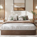 Wooden California King Size Platform Bed Frame D103537