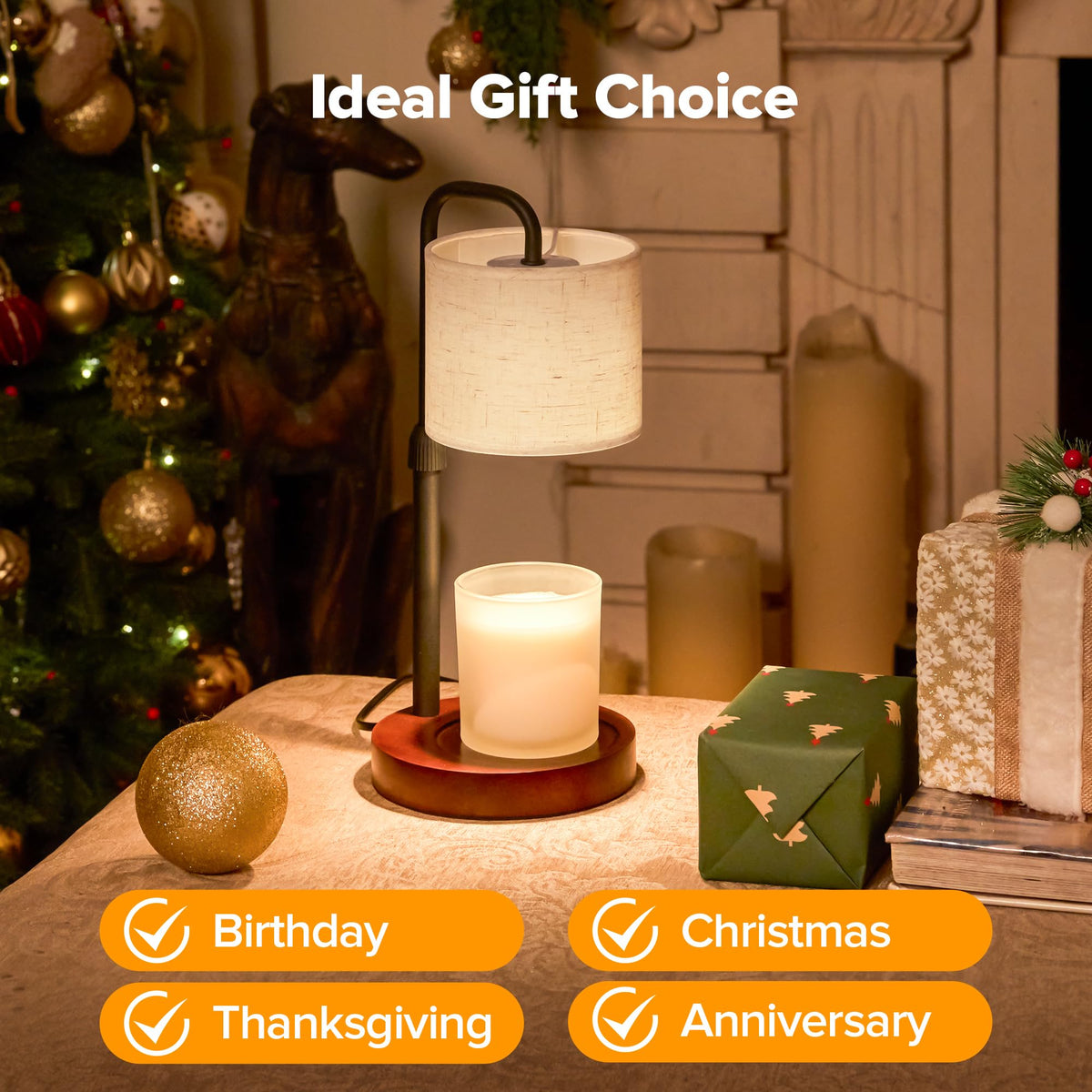 Dimmable Candle Warmer Lamp with Timer Y74495