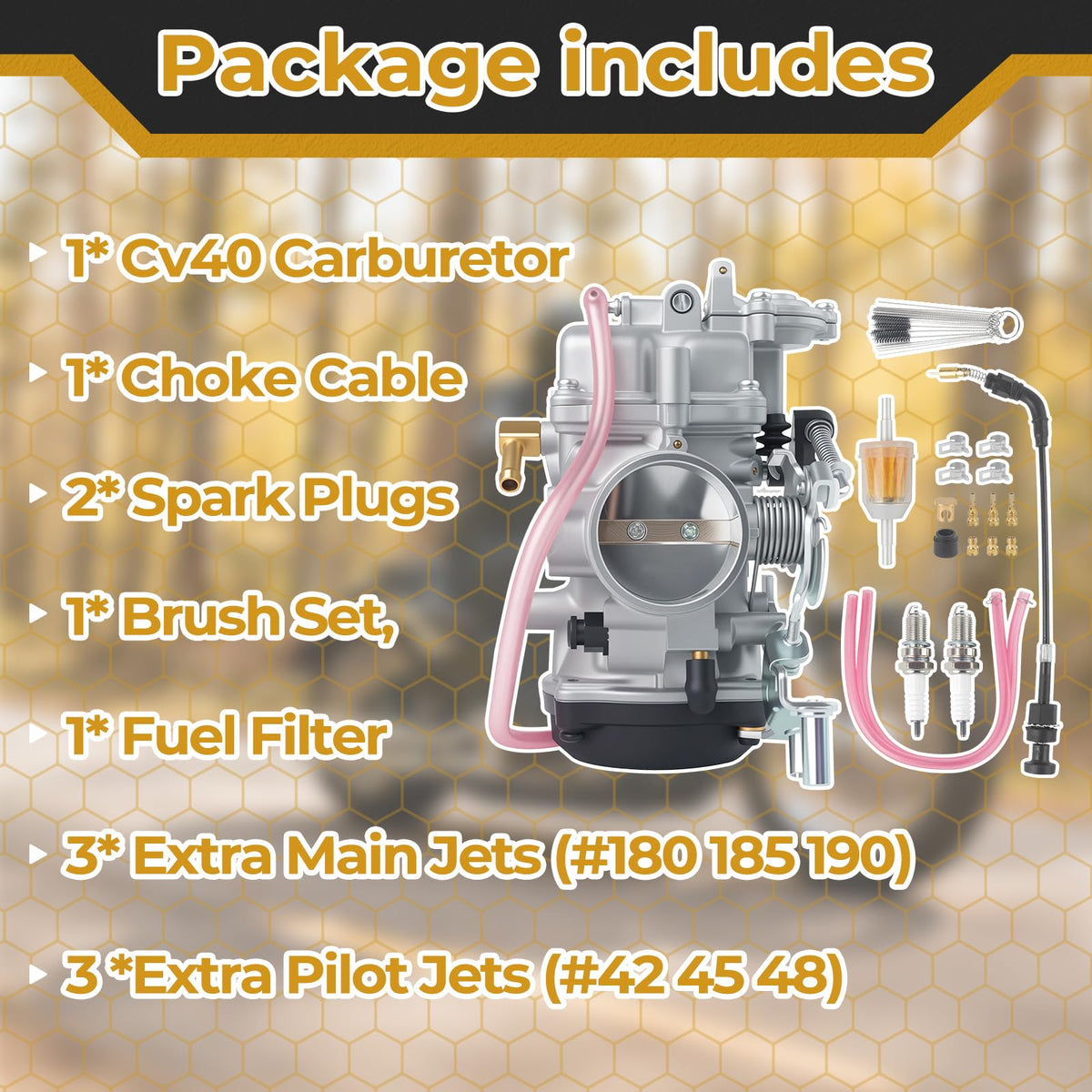 CV40 Carburetor & Choke Cable Kit C587