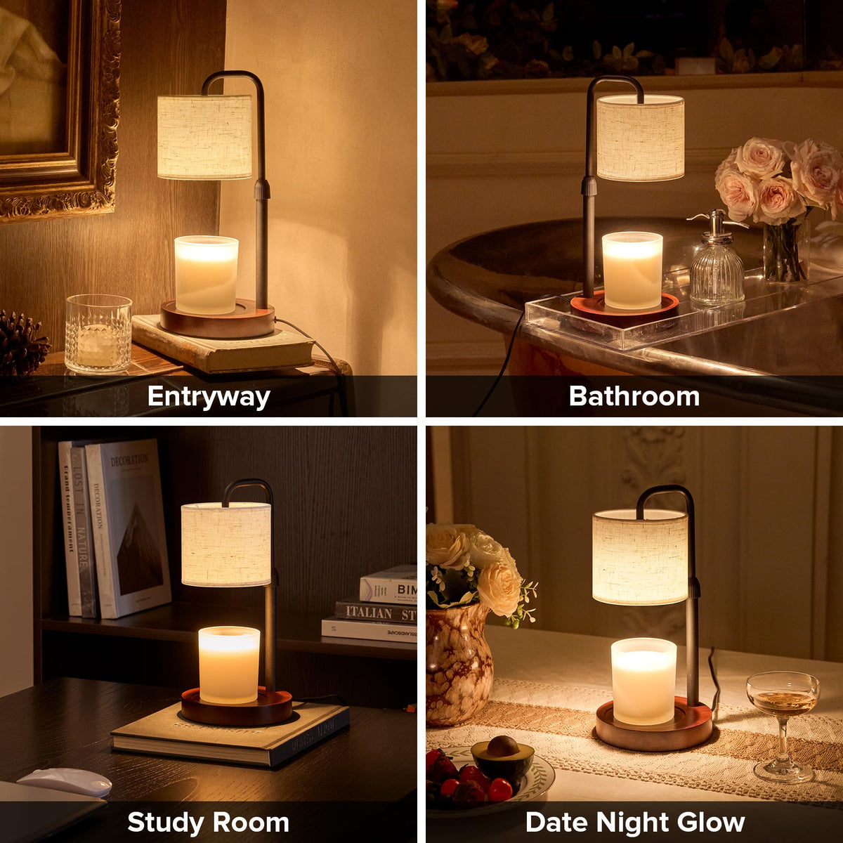 Dimmable Candle Warmer Lamp with Timer Y74495