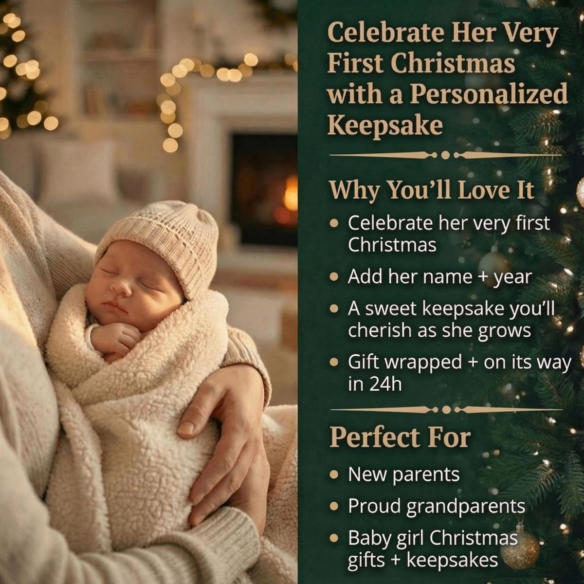 Baby's First Christmas Ornament 2026 U470466