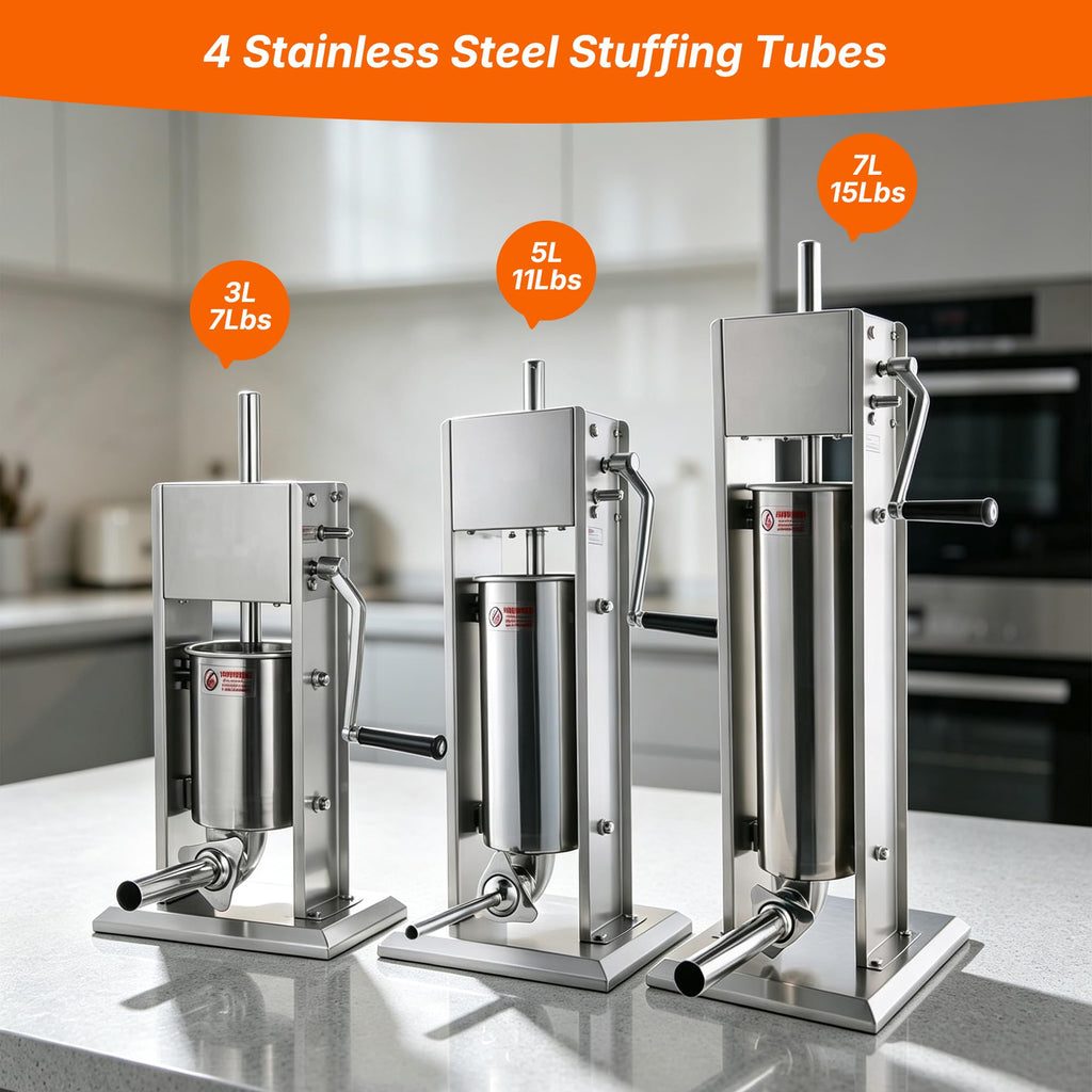 Stainless Steel Vertical Sausage Stuffer 11Lb/5L R164194