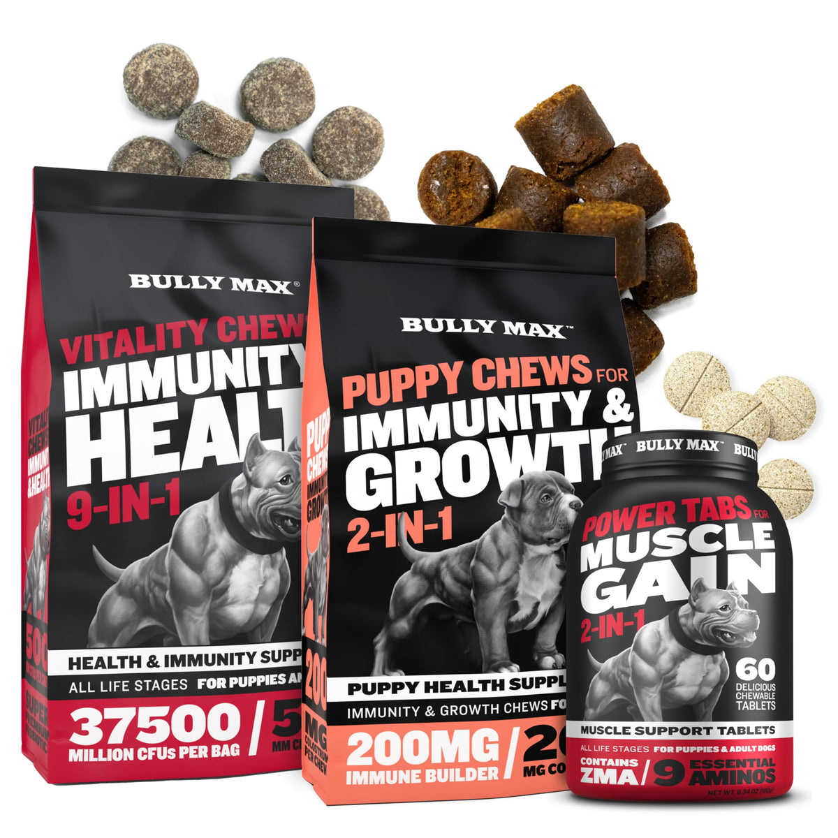 Dog Vitality Chews & Puppy Chews Bundle (60 tabs) O291
