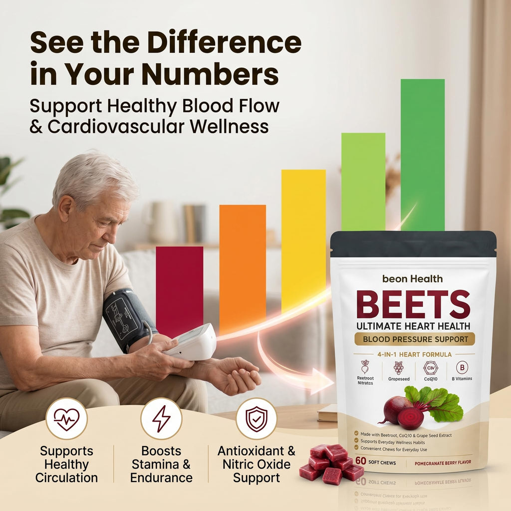 500mg Beetroot CoQ10 Grape Seed Extract Chews J946