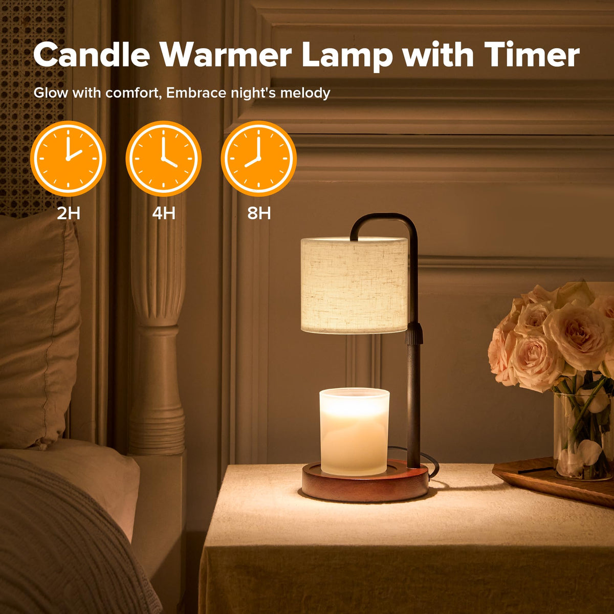 Dimmable Candle Warmer Lamp with Timer Y74495