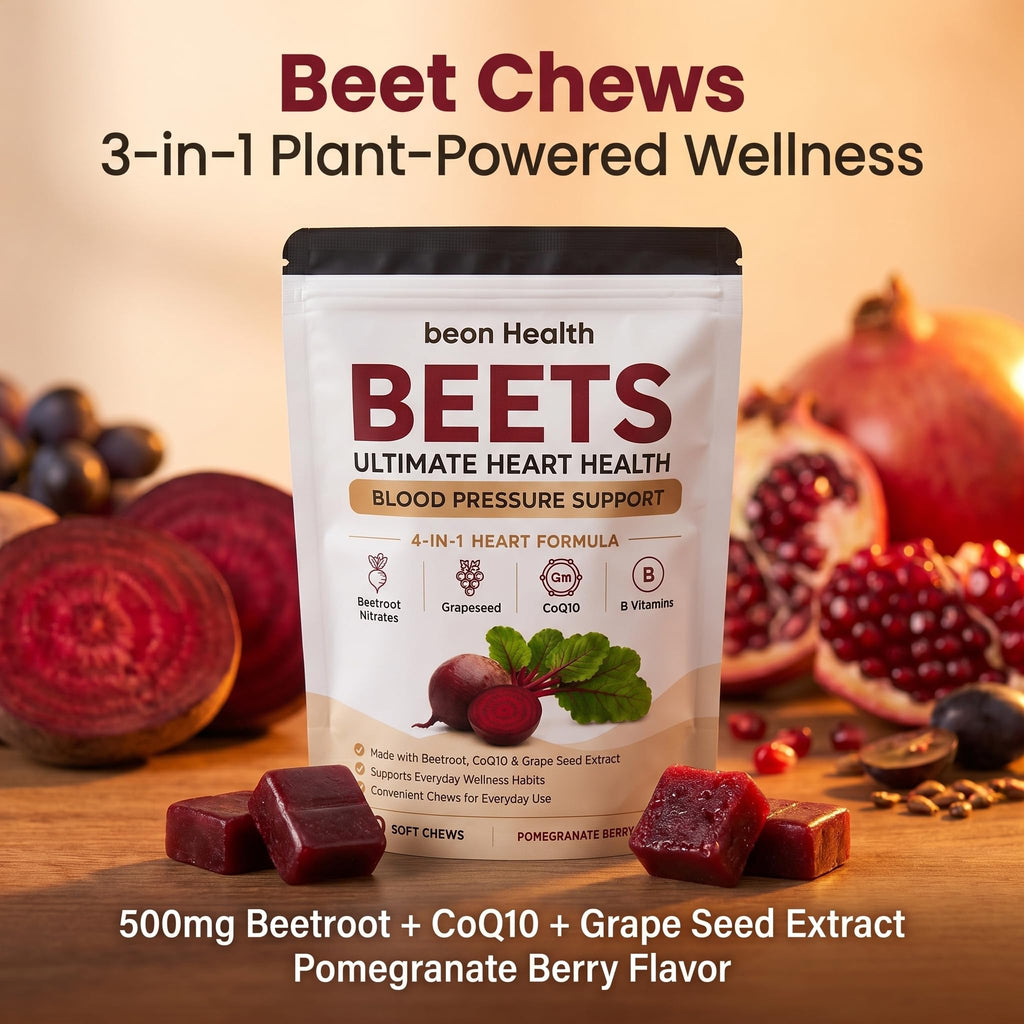 500mg Beetroot CoQ10 Grape Seed Extract Chews J946