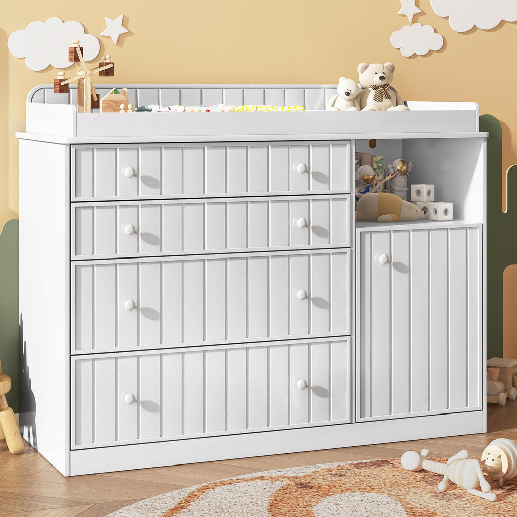 White 4 Drawer Changing Table Dresser N92663