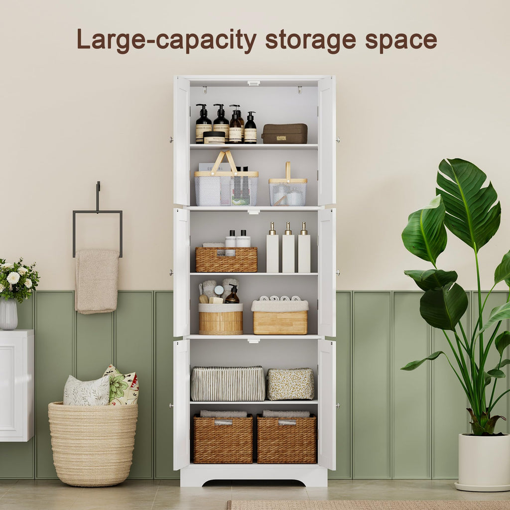 63.2" Tall Bathroom Storage Cabinet with 6 Doors J287235