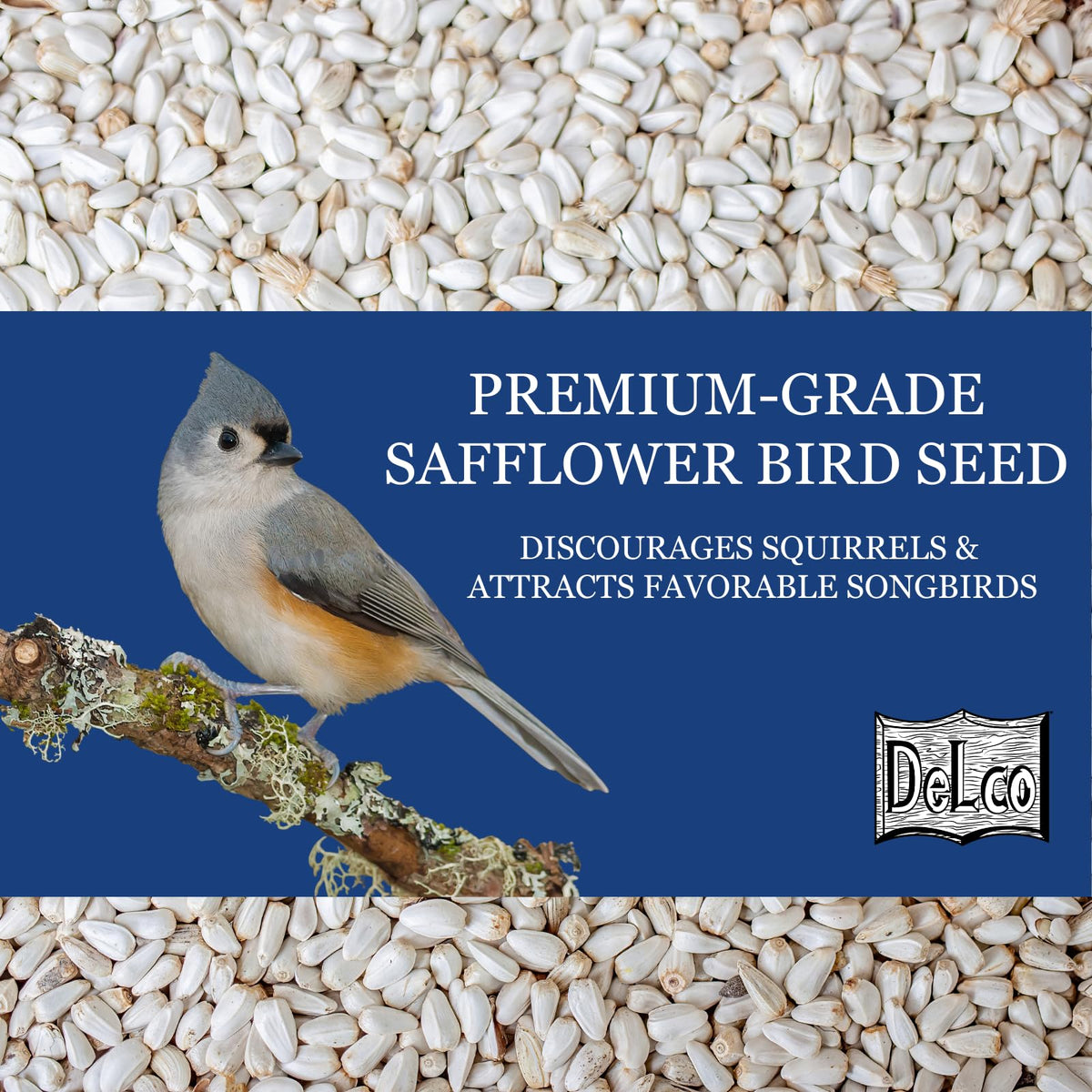 Safflower Wild Bird Seed 20 lb Bag Z699