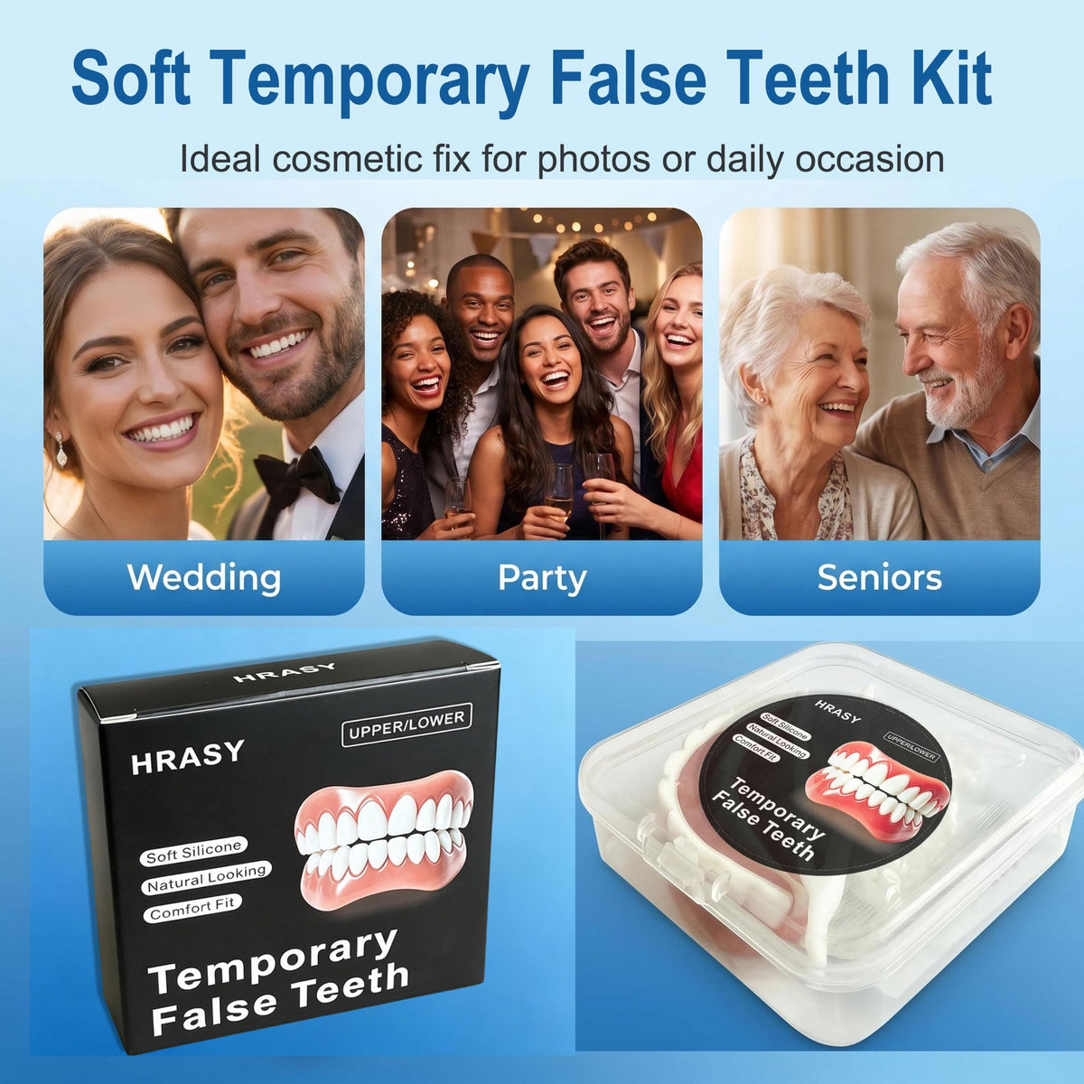 Moldable False Teeth Temporary Denture Set B227