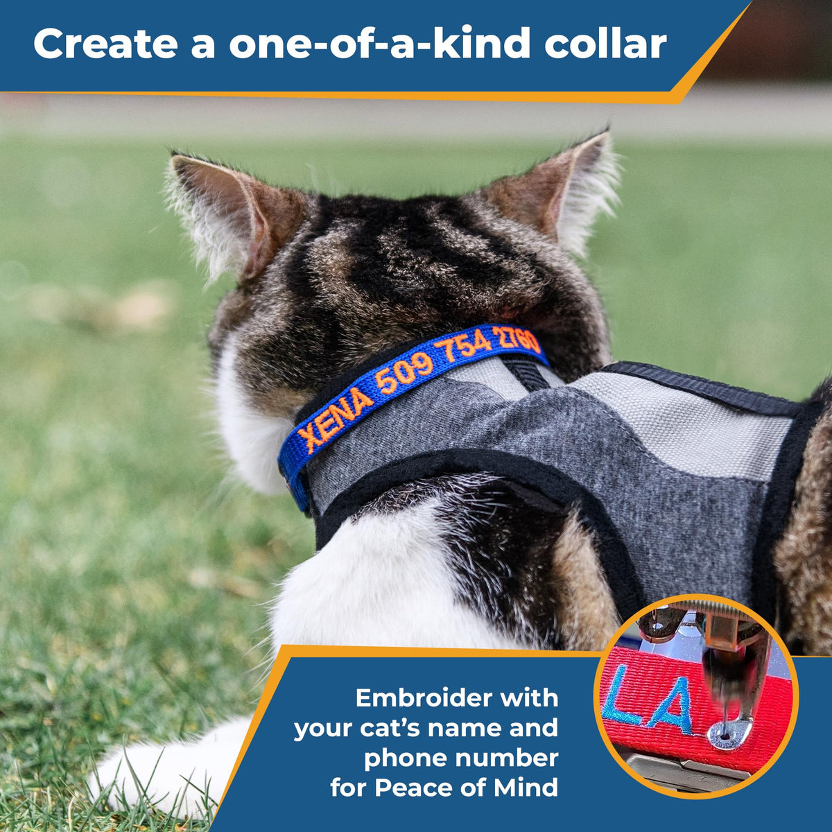 Personalized Cat Collars with Breakaway Safety Release Buckle O99035
