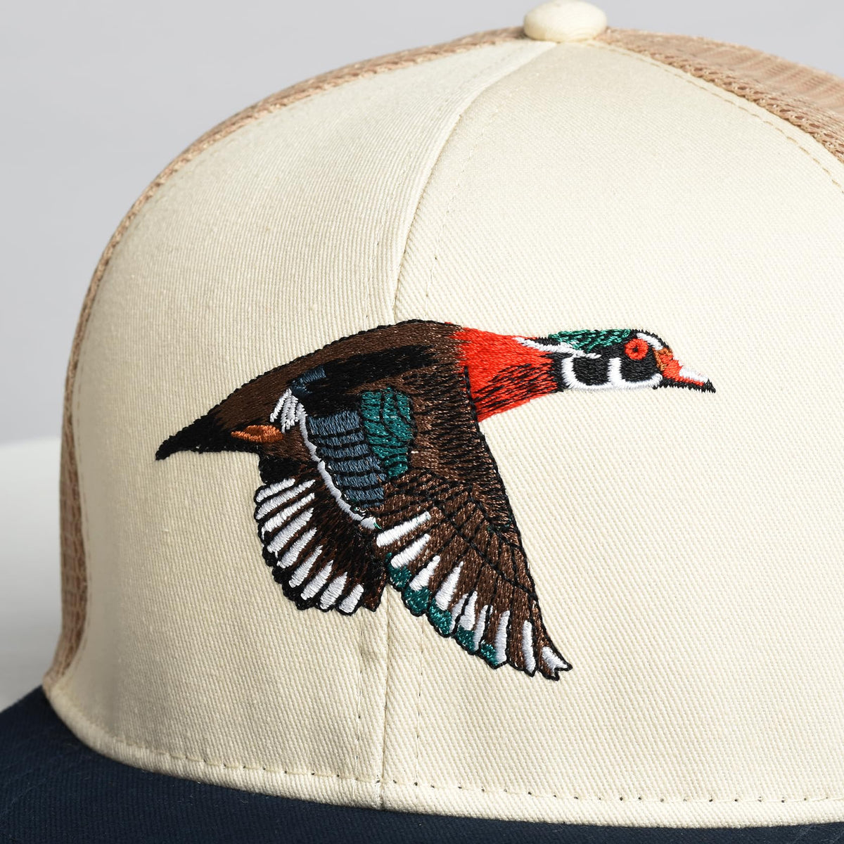 Breathable Mesh Performance Cap Flat Brim Snapback Hat D683