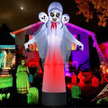 8.6FT Halloween Inflatable Grim Reaper Ghost with Skull Heads Z91855