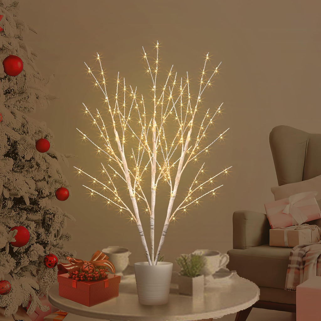 Birch Light Tree with 180 LED Lights Q914