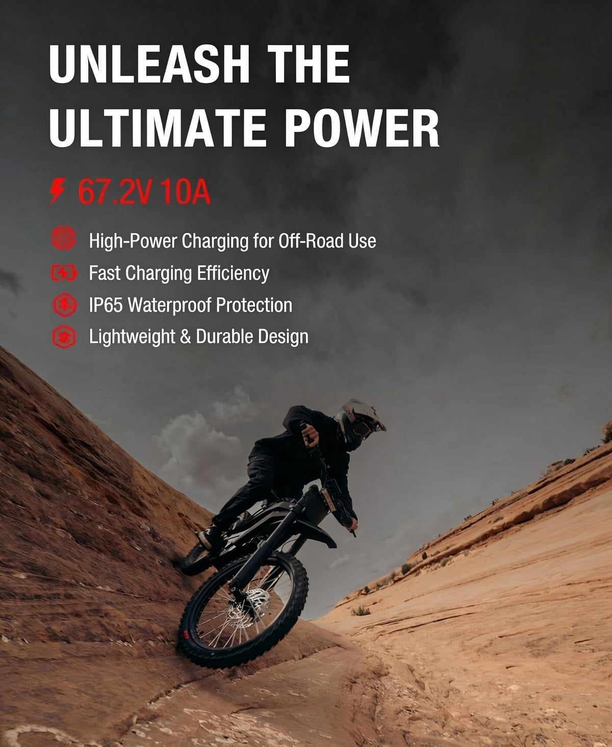 67.2V 10A Waterproof IP65 Lithium Battery Charger E98307