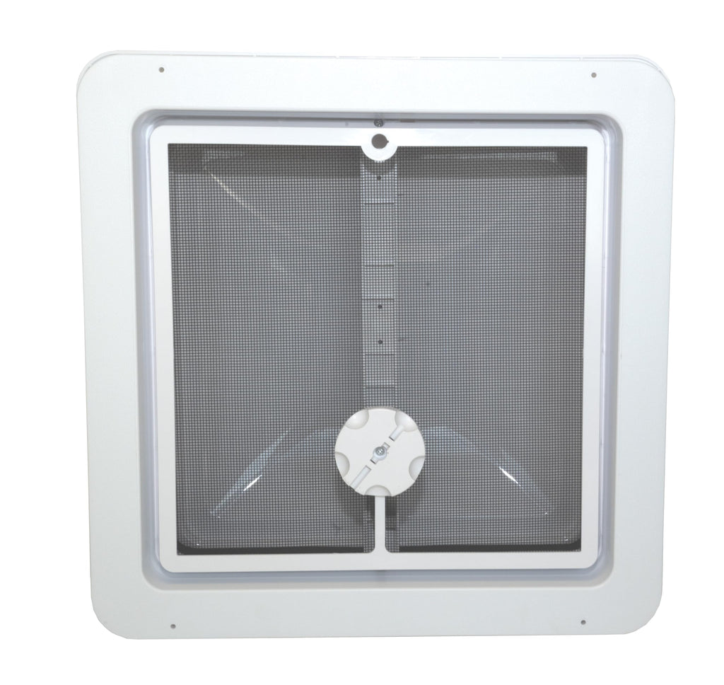 14" RV Roof Vent with White Lid and Manual Crank R76141