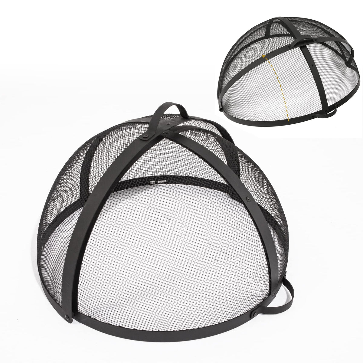 32" Round Fire Pit Spark Screen Cover with Door U5919