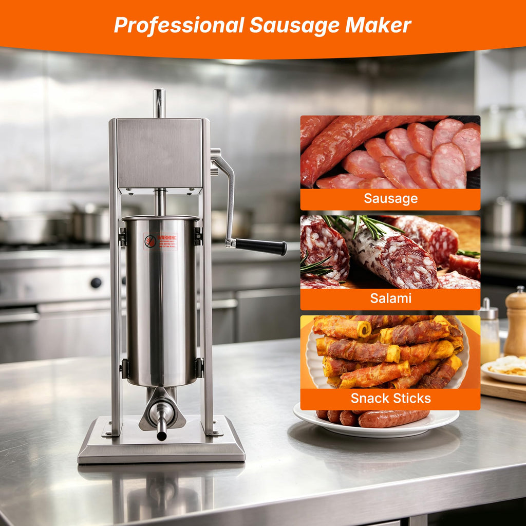 Stainless Steel Vertical Sausage Stuffer 11Lb/5L R164194