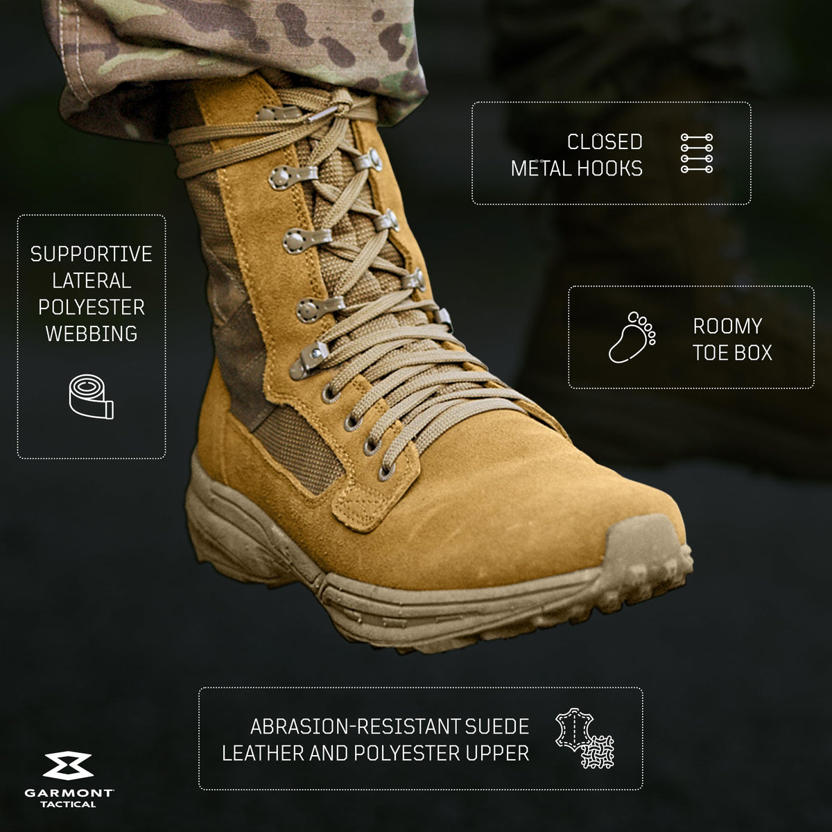 Coyote Suede Combat Boots K4419