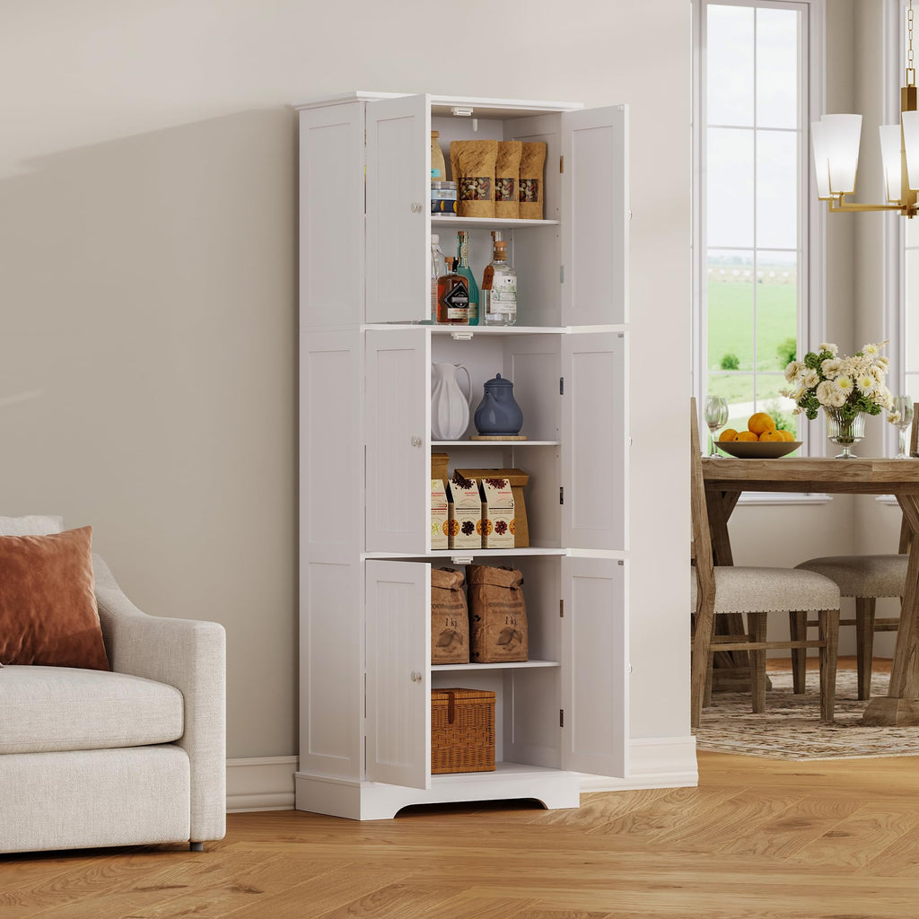 63.2" Tall Bathroom Storage Cabinet with 6 Doors J287235