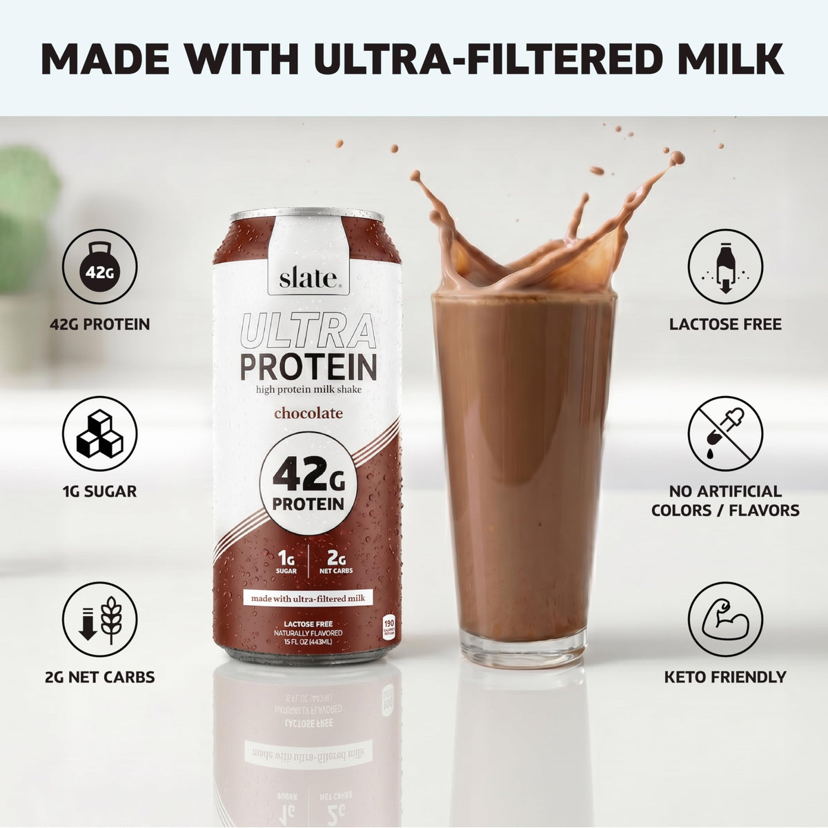 Chocolate Ultra Protein Shake 15 fl oz 12 Cans V43800