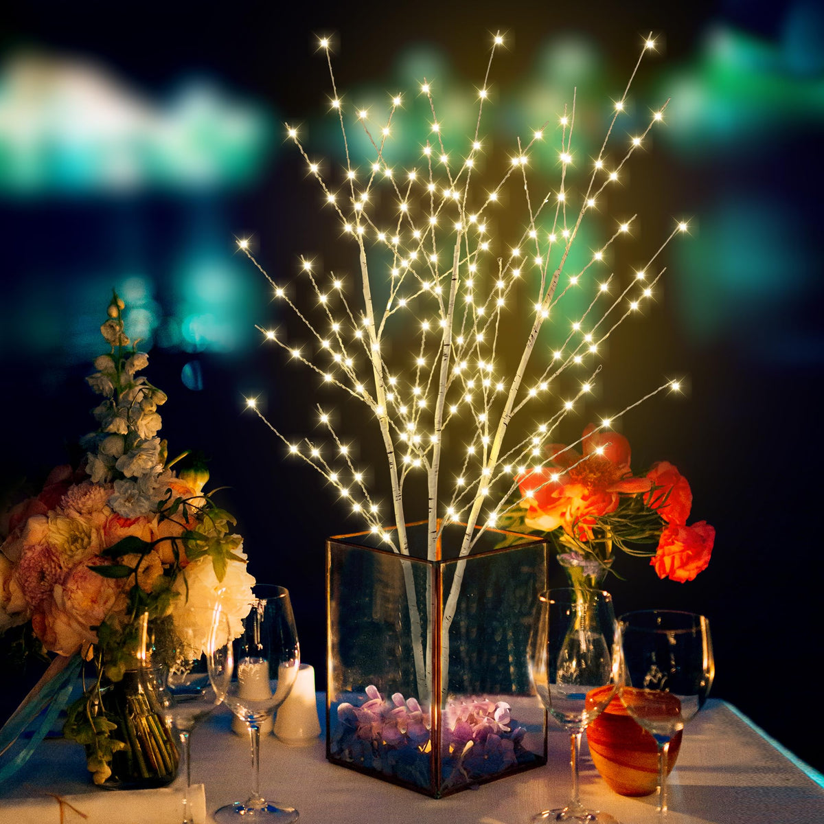 Birch Light Tree with 180 LED Lights Q914