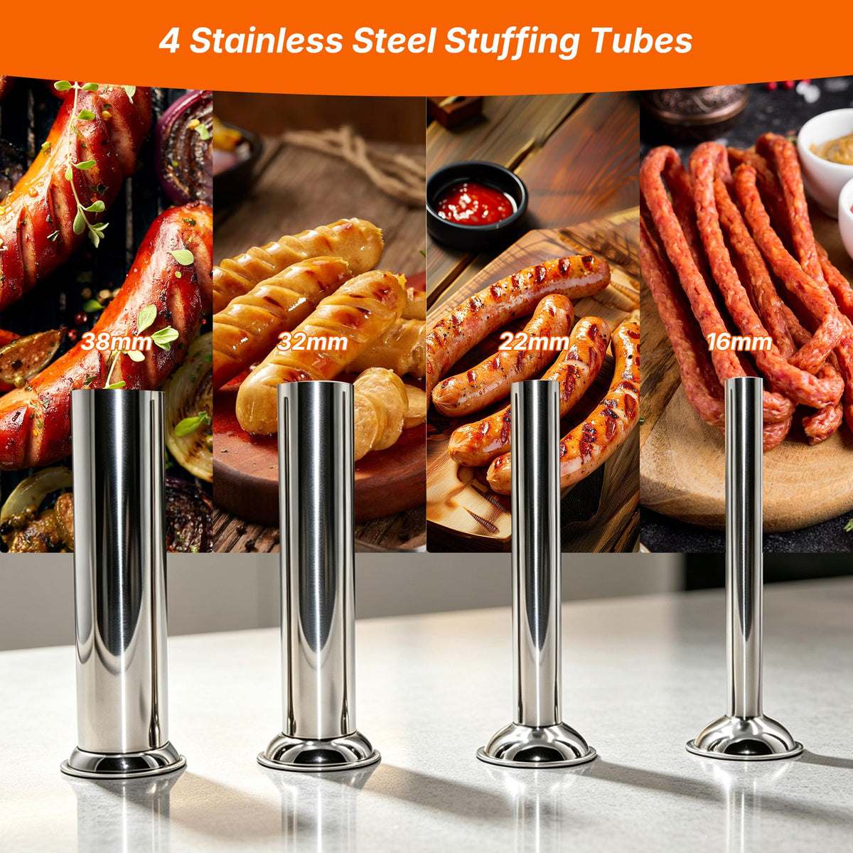Stainless Steel Vertical Sausage Stuffer 11Lb/5L R164194