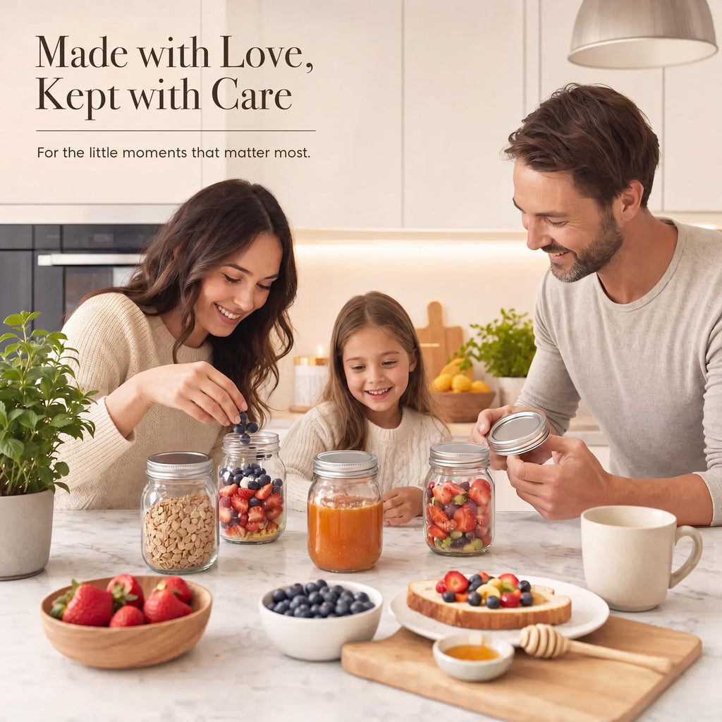16 oz Clear Glass Mason Jars with Lids H1484