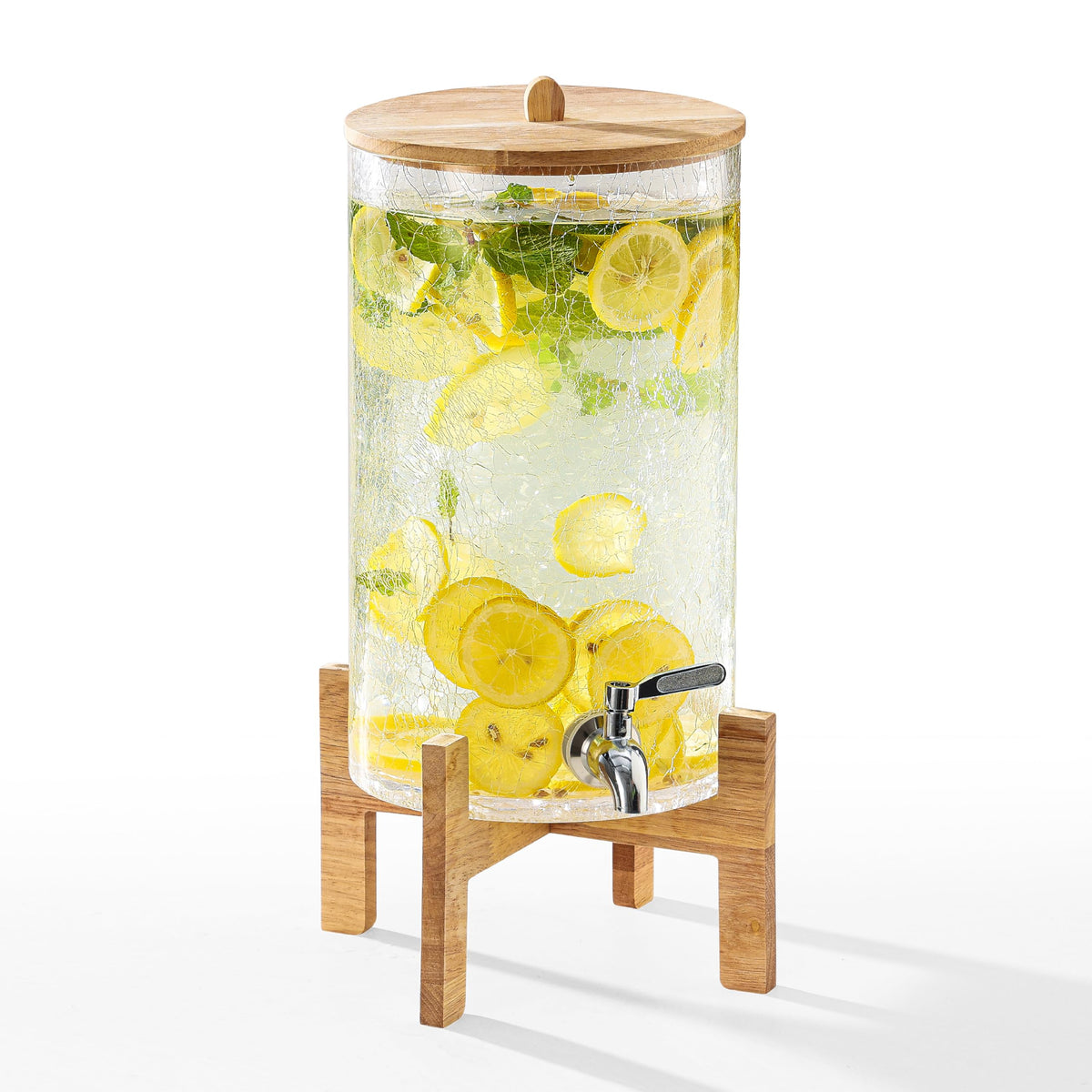 2 Gallon Glass Drink Dispenser with Stand E14534