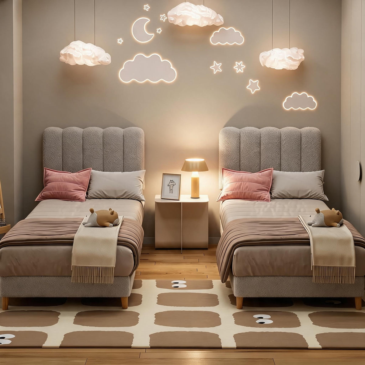 Twin Bed Frame with Headboard O161