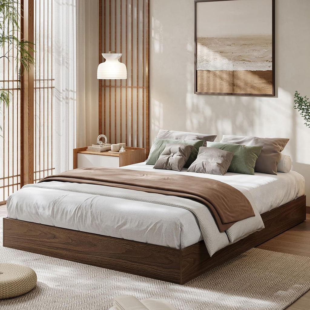 Wooden California King Size Platform Bed Frame D103537