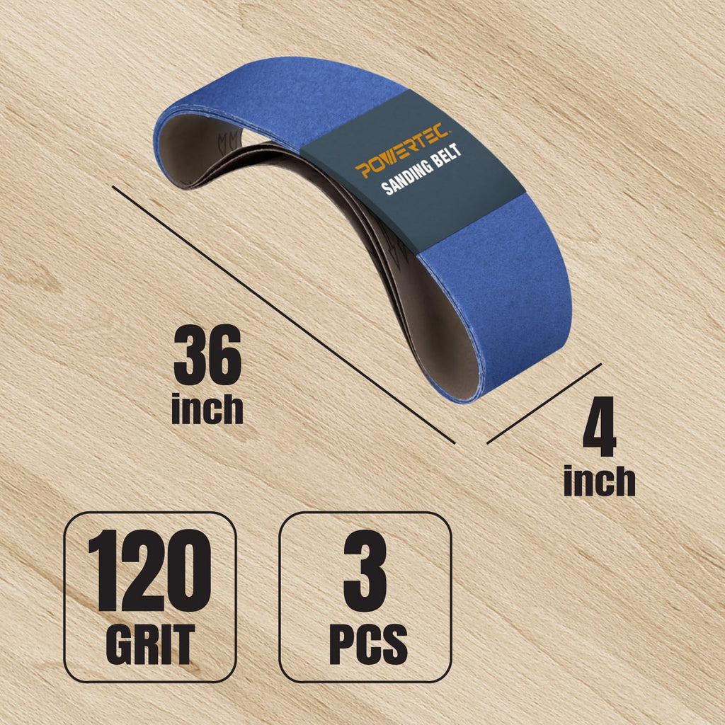 4 x 36 Inch 120 Grit Zirconia Sanding Belts O13063