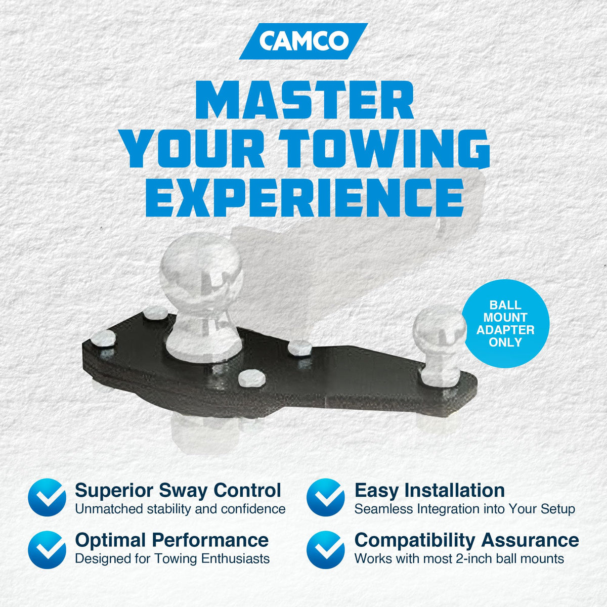 Powder Coated Steel Ball Mount Adapter F150