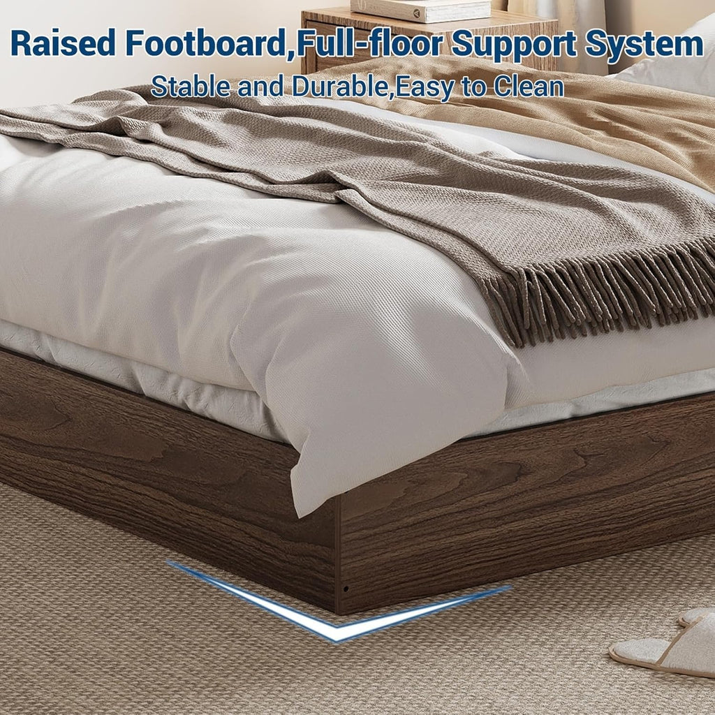 Wooden California King Size Platform Bed Frame D103537