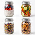 16 oz Clear Glass Mason Jars with Lids H1484