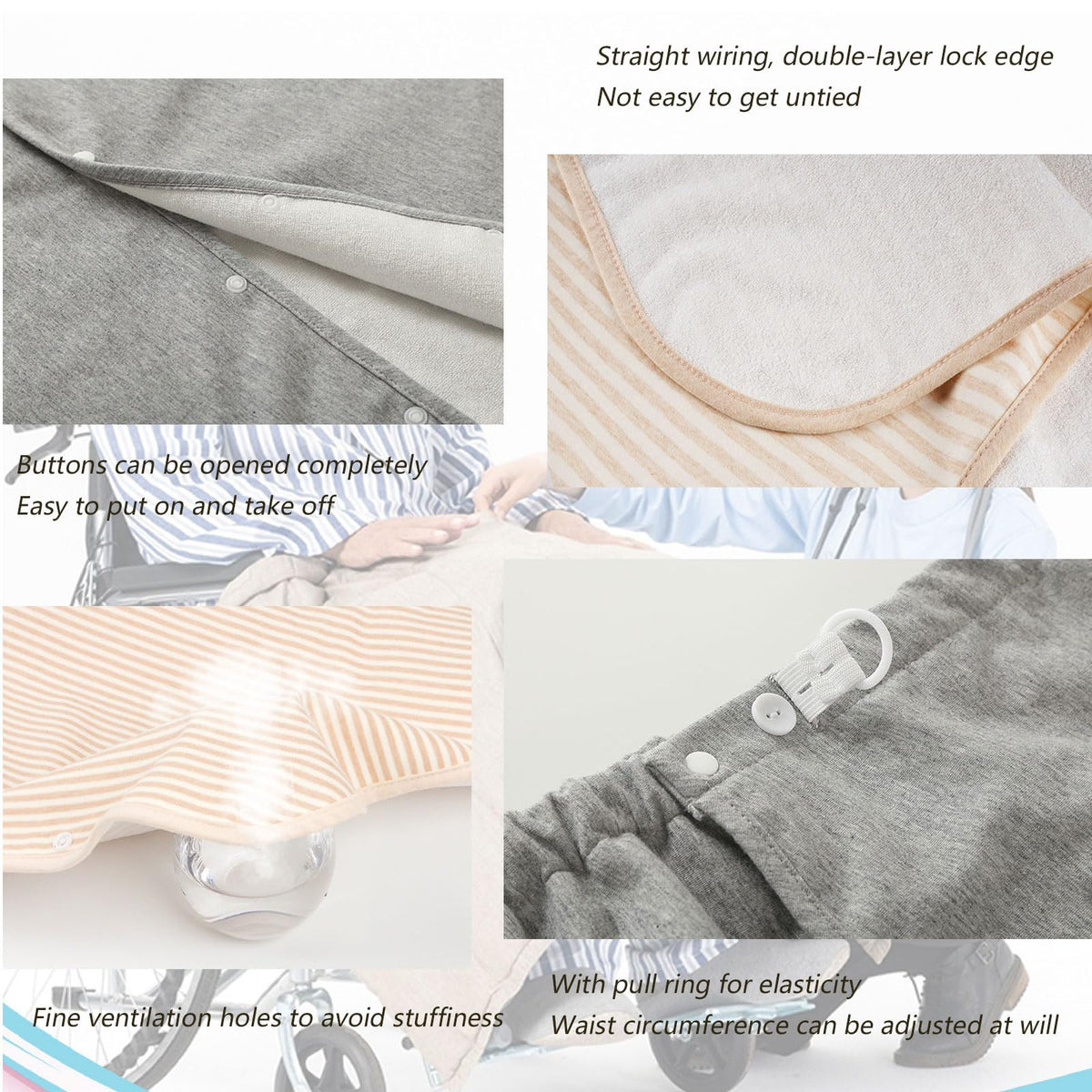 Full Open Waterproof Adjustable Reusable Adult Diaper Skirt Z505210