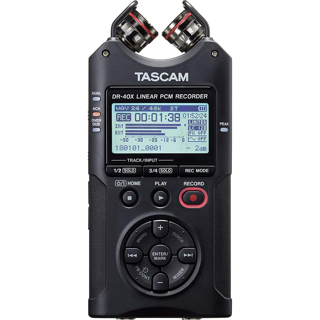 4-Track Portable Handheld Field Recorder with 2 XLR/TRS Inputs W306584