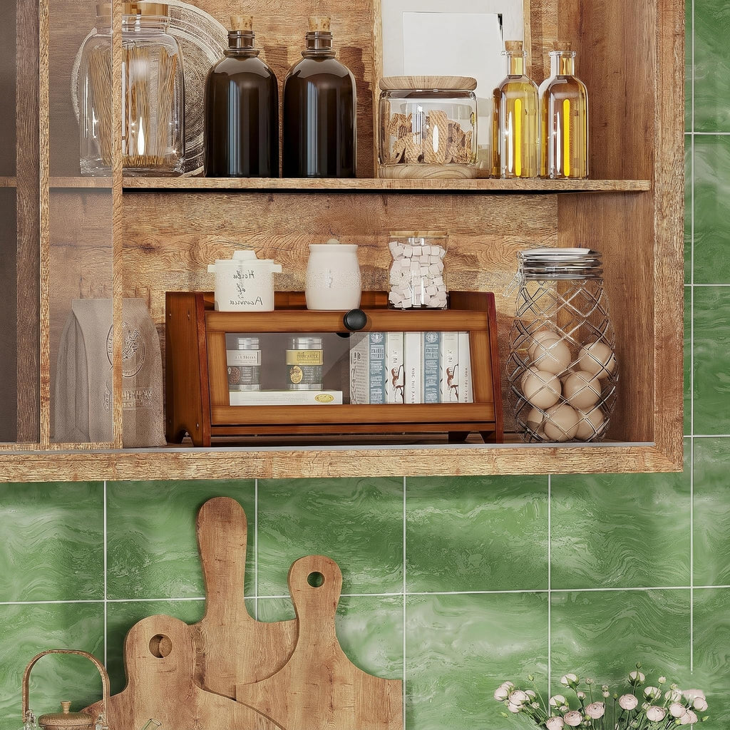 Brown Bamboo Bread Box F61763