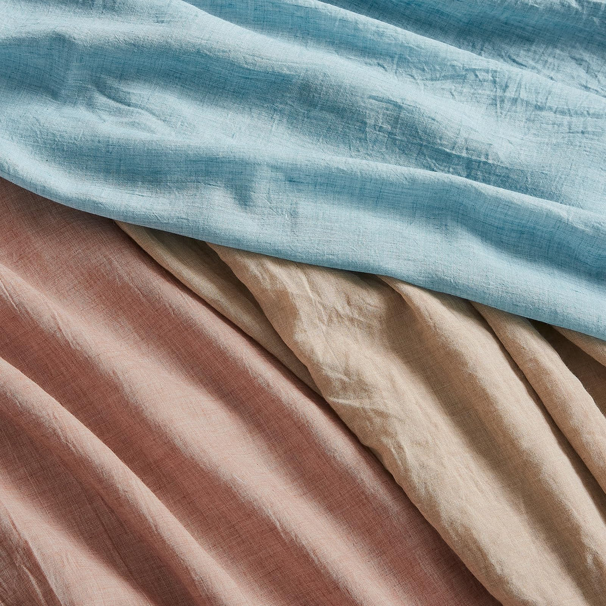 Blush Pink Sheer Cotton Linen Curtains 2 Panels E202688