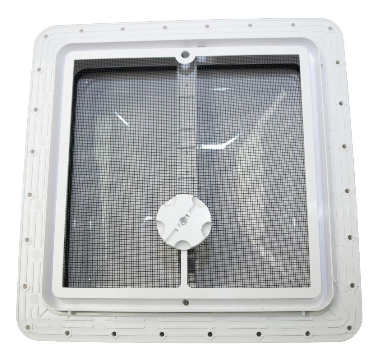 14" RV Roof Vent with White Lid and Manual Crank R76141